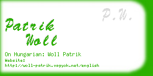 patrik woll business card